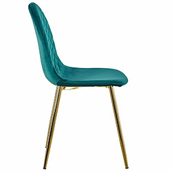 Paris Prix Lot de 4 Chaises en Velours Waynor 87cm Vert pas cher