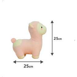 Universal 25cm Peluche Confortable Cartoon Alpaga Poupée Coussin Coussin Salon Décoration Poupée Cadeau d'anniversaire Garçon et Fille | Oreiller de luxe (rose)