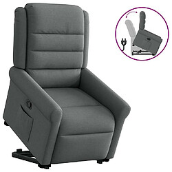 vidaXL Fauteuil inclinable Gris foncé Tissu