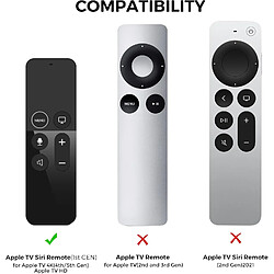 SANAG Coque Protectrice Pour Apple Tv Siri Remote [1Ère Gen] Avec Airtag Holder, Housse En Silicone Antiderapante Compatible Avec Apple Tv Hd 2016 / Apple Tv 4K 2017 [1Ère Generation]