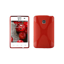 Cadorabo Coque LG L3 II (1. SIM) Etui en Rouge