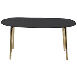 Avis Pegane Table basse en aluminium/fer coloris noir avec pieds dorés - Longueur 122 x Profondeur 60 x Hauteur 30 cm