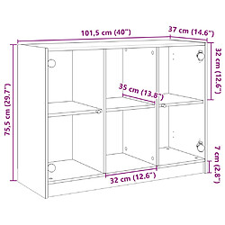 vidaXL Buffet sonoma gris 102x37x75,5 cm bois d'ingénierie pas cher