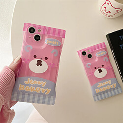 GUPBOO Étui pour iPhone13 Mignon blush ours fille étui de téléphone portable bonbons créatif