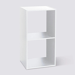 Acheter Atmosphera, Createur D'Interieur Etagère 2 Cases Mix - P. 34,5 cm x H. 67,5 cm - Blanc