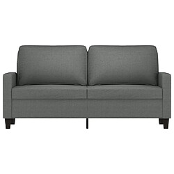 Avis Maison Chic Canapé à 2 places,Sofa de Salon,Canapé droit Gris foncé 140 cm Tissu -GKD220510