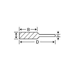 Bahco - Fraise lime cylindrique 6 x 16 mm coupe moyenne, 16 dents au pouce 6 mm - A0616M06