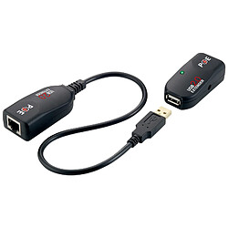 LogiLink Kit extenseur USB 2.0, adapté pour PoE, noir ()