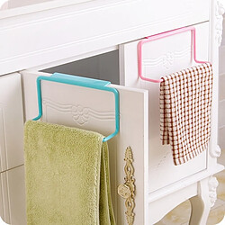 Wewoo 5 PCS Cuisine Porte-Serviette Support Suspendu Placard Armoire Porte Arrière Cintre Serviette Porte-éponge De Rangement pour Salle De Bain Blanc