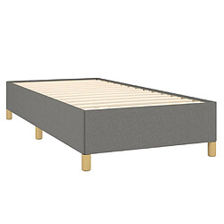 Avis vidaXL Cadre de lit sans matelas gris foncé 90x190 cm tissu