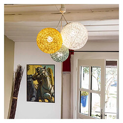 Guirled Luminaire Suspension E27 Télécommande chanvre - Oslo