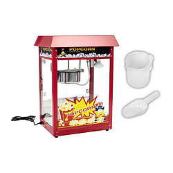 Helloshop26 Machine à popcorn rouge professionnelle 1 600 watts 3614067