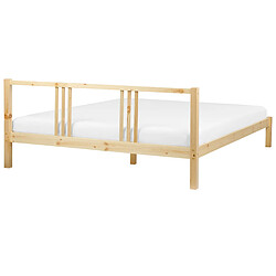 Acheter Beliani Lit double en bois clair 180 x 200 cm VANNES