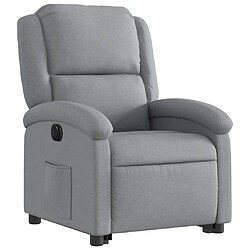 Avis vidaXL Fauteuil inclinable électrique gris clair tissu