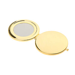 Acheter Miroir de maquillage pliant portatif de 2 voyages rond poche poche or