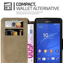 Cadorabo Coque Sony Xperia Z3 COMPACT Etui en Brun