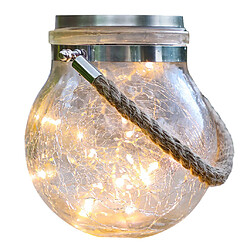 Lampe solaire Fil de cuivre Crack boule de verre Pot de jardin extérieur Décoration Lampe Arbre