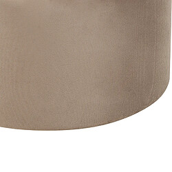 Beliani Pouf MEDFORD Set de 2 Taupe Velours 30/34 cm 30/34 cm pas cher