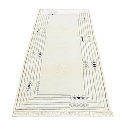 Avis Vidal Tapis de couloir en laine 201x81 beige Darya