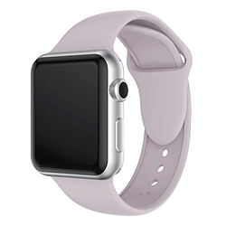 Wewoo Bracelet Bande de montre en silicone à double rivet pour Apple Watch séries 3 et 2 1 38 mm (violet clair)