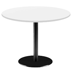 Restootab Table Ø120cm - modèle Rome blanc uni