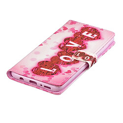 Wewoo Housse Coque Etui à rabat horizontal Love Pattern pour Galaxy A70avec porte-cartes et pas cher