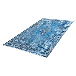 Vidal Tapis de laine 241x138 Bleu Vintage Royal