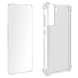 Avizar Pack Protection Samsung Galaxy S21 FE Coque Souple et Verre Trempé transparent