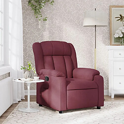 vidaXL Fauteuil inclinable Rouge bordeaux Tissu