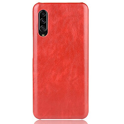 Wewoo Coque Rigide Pour Galaxy A90 5G antichoc Litchi PC + Etui PU Rouge