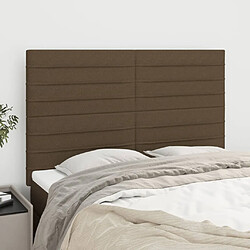 vidaXL Têtes de lit 4 pcs Marron foncé 72x5x78/88 cm Tissu