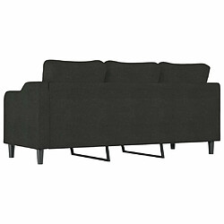 Maison Chic Canapé à 3 places,Canapé droit,Sofa de Salon,Banquette Noir 180 cm Tissu -GKD307009 pas cher