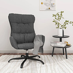 Maison Chic Chaise de relaxation | Fauteuil relax Gris foncé Tissu -GKD25086