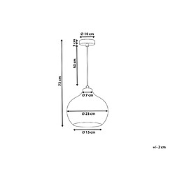 Avis Beliani Lampe suspension KEILA Verre Vert