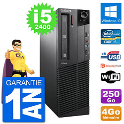 PC Lenovo M91p SFF Intel i5-2400 RAM 4Go Disque Dur 250Go Windows 10 Wifi - Occasion