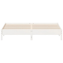 Acheter Vidaxl Cadre de lit blanc 180x200 cm bois de pin massif