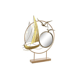 Figurine Décorative DKD Home Decor Miroir Doré Métal méditerranéen (53 x 9 x 67 cm)