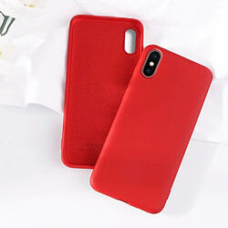 Wewoo Coque Souple Silicone liquide ultra-mince tout-en-un cas de téléphone portable matériau écologique peut être lavé cas de pour iPhone X / XS Rouge