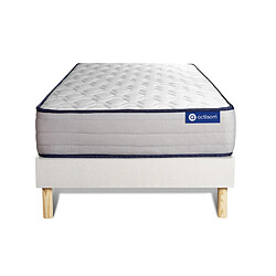 ACTISOM Ensemble matelas Ressorts ensachés et Mémoire de forme ACTIFLEX FORM 120x190 cm 5zones de confort + sommier KIT blanc