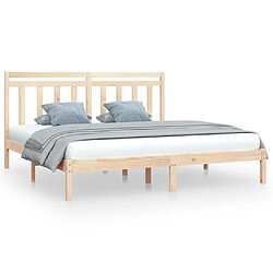 Maison Chic Lit adulte - Lit simple Cadre de lit,Structure du lit Contemporain Bois massif 200x200 cm -MN36057