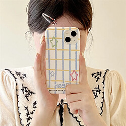 GUPBOO Étui pour iPhone11 Support de coque de téléphone dessin animé chien blush à carreaux