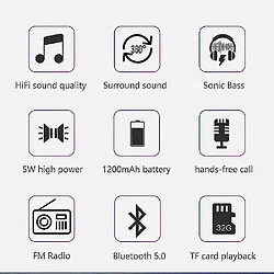 Avis Universal Haut-parleur Bluetooth sans fil portable Colonne de basse stéréo en haut-parleurs avec PC Radio FM | (noir)