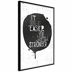 Paris Prix Affiche Murale Encadrée It Doesn't Get Easier 20 x 30 cm Noir