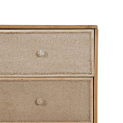 BigBuy Home Table de Nuit GEREL Naturel Bois d'épicéa Bois MDF Fibre naturelle 46 x 37 x 76 cm pas cher