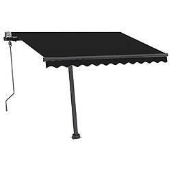 Acheter Maison Chic Auvent manuel rétractable,Store manuel de porte avec LED 300x250 cm Anthracite -GKD58881