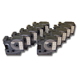 10x Cassette Cartouche Ruban 24mm vhbw pour Dymo LabelManager 300, 400, 450, 450D, 500, 500TS, LabelWriter Duo comme Dymo D1, 53713.