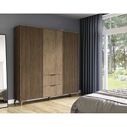 Bestmobilier Portmore - armoire - bois - 185x192 cm