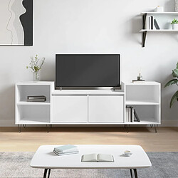 Maison Chic Meuble TV scandinave - Banc TV pour salon Blanc 160x35x55 cm Bois d'ingénierie -MN31814