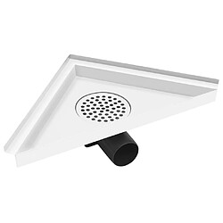 Avis Helloshop26 Drain de douche avec couvercle 2 en 1 drain de salle de bain crépine amovible résistant à la corrosion 25 x 25 cm acier inoxydable 02_0003000