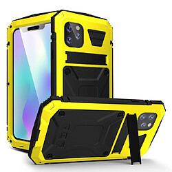 Coque en TPU antichoc étanche à la poussière étanche avec béquille 360° jaune pour votre Apple iPhone 11 Pro Max 6.5 pouces